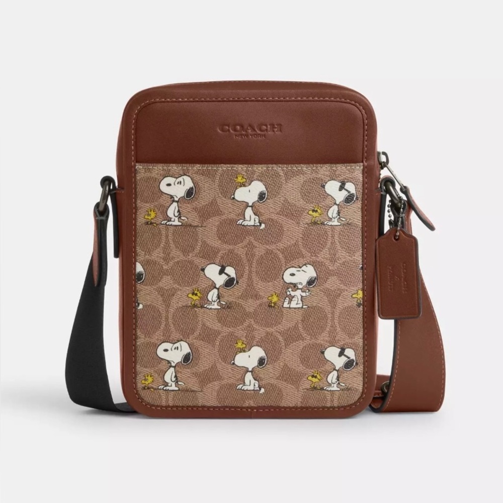 Coach X Peanuts Sullivan Crossbody Bag In Signature Canvas With Snoopy Print